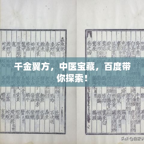 千金翼方，中醫(yī)寶藏，百度帶你探索！